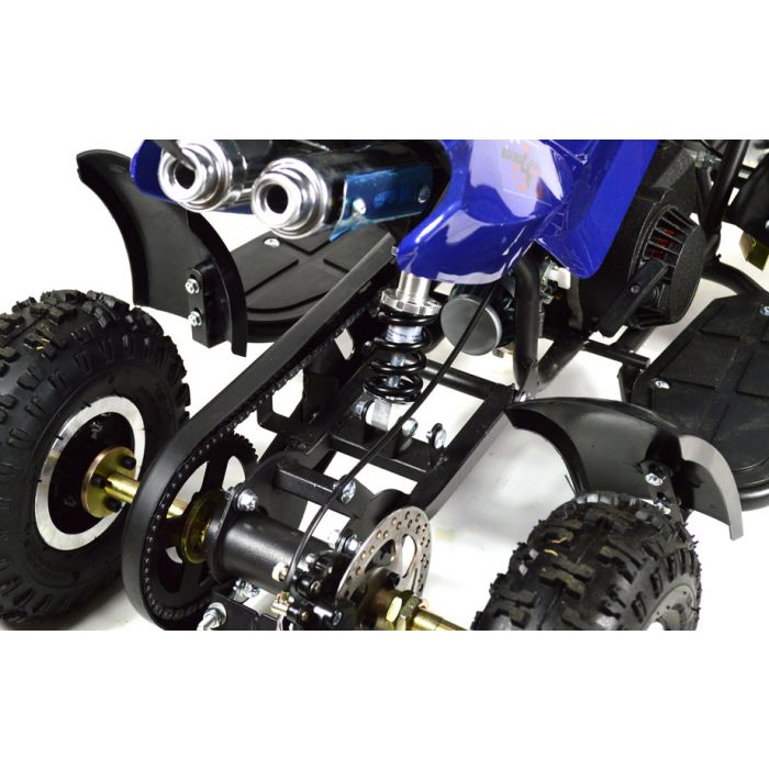49cc Zipper Kids Mini Petrol Quad Bike Blue