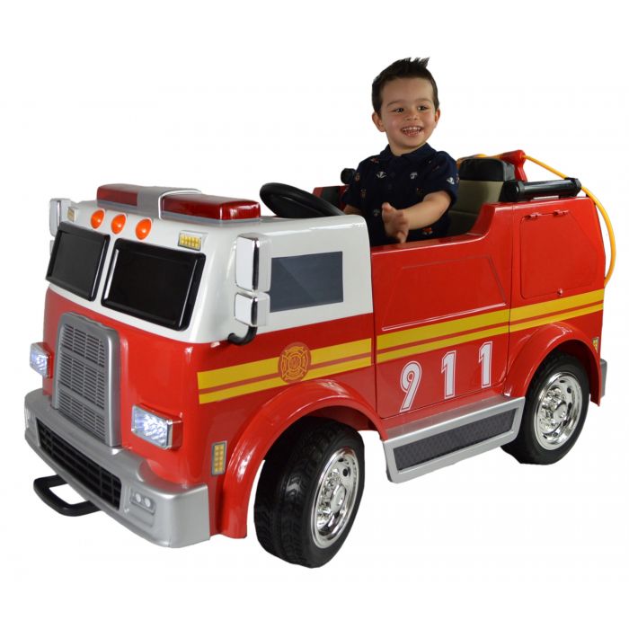 12v fire engine two seater ride on best sale